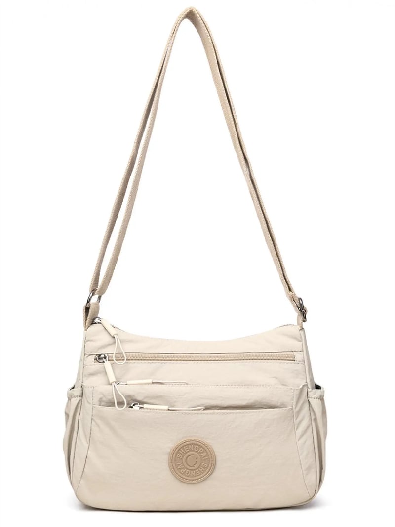 Women Solid Color Crossbody Bag & Multi-Pocket Zipper Fashion Daily Bag