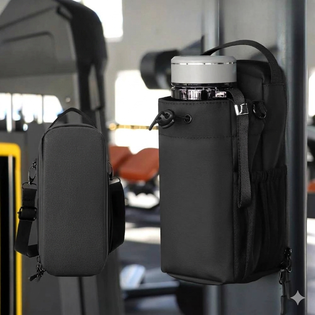 Magnetic Fitness Water Bottle Bag – Waterproof Portable Hanging Messenger Bag